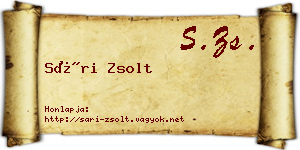 Sári Zsolt névjegykártya