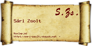 Sári Zsolt névjegykártya
